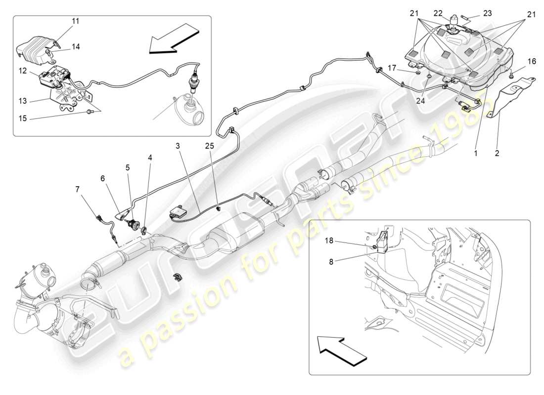 maserati levante (2018) adblue system part diagram