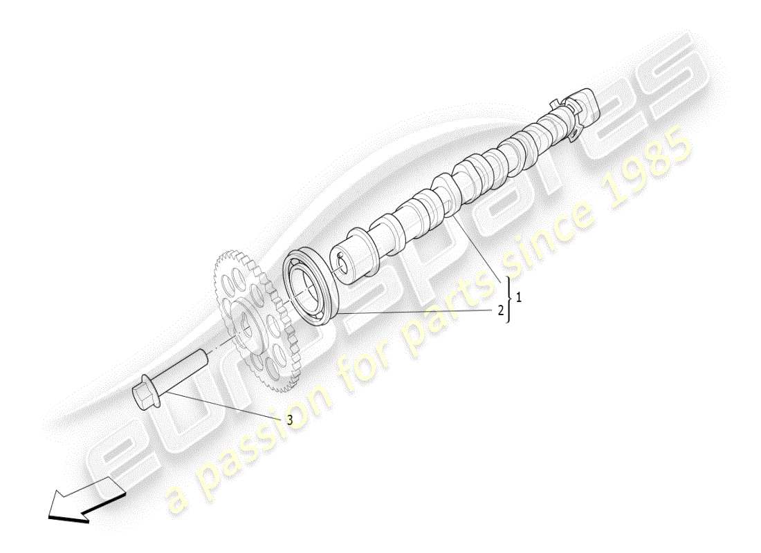 maserati ghibli (2021) cylinder head camshafts part diagram