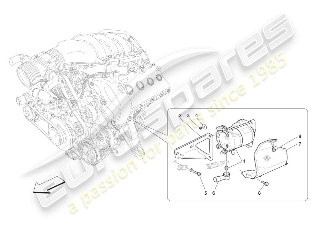 maserati granturismo mc stradale (2011) electronic control: engine ignition part diagram