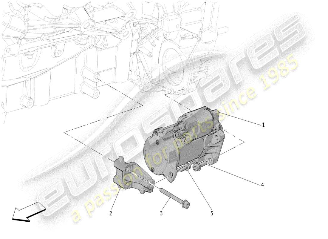 maserati mc20 (2024) electronic control: engine ignition parts diagram
