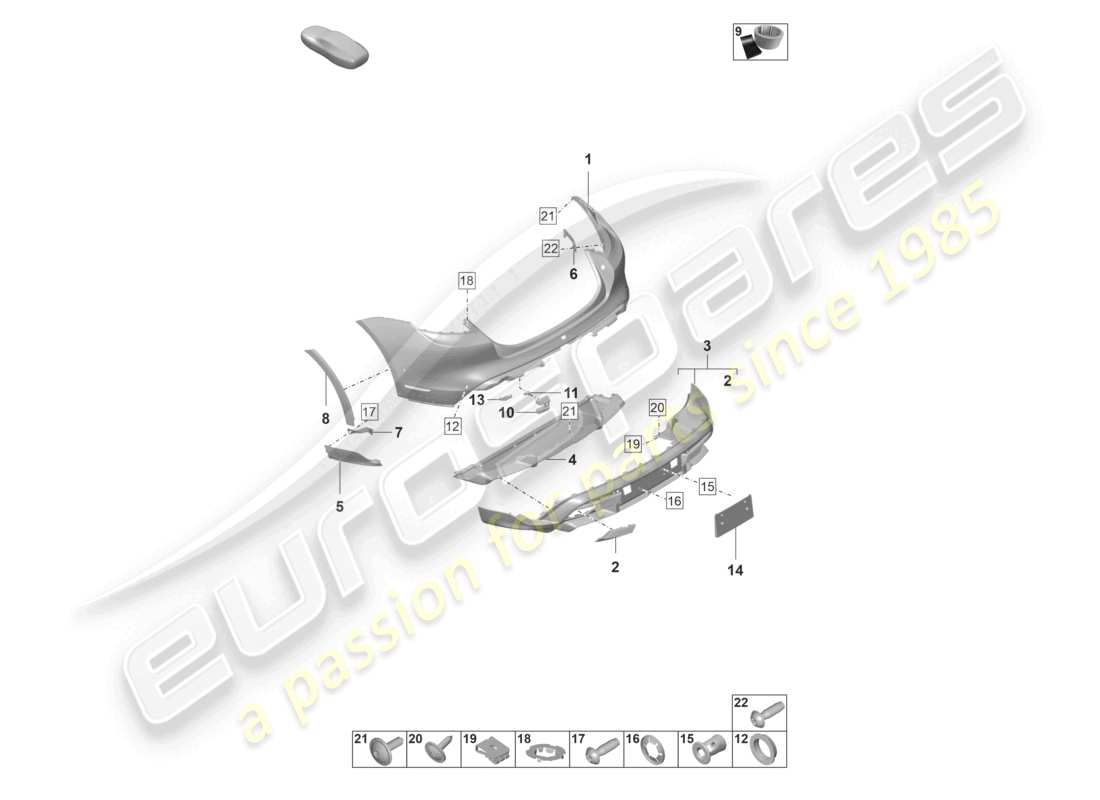 VIEW PARTS DIAGRAMS FROM THE PORSCHE TAYCAN PARTS CATALOGUE a part diagram from the porsche taycan parts catalogue