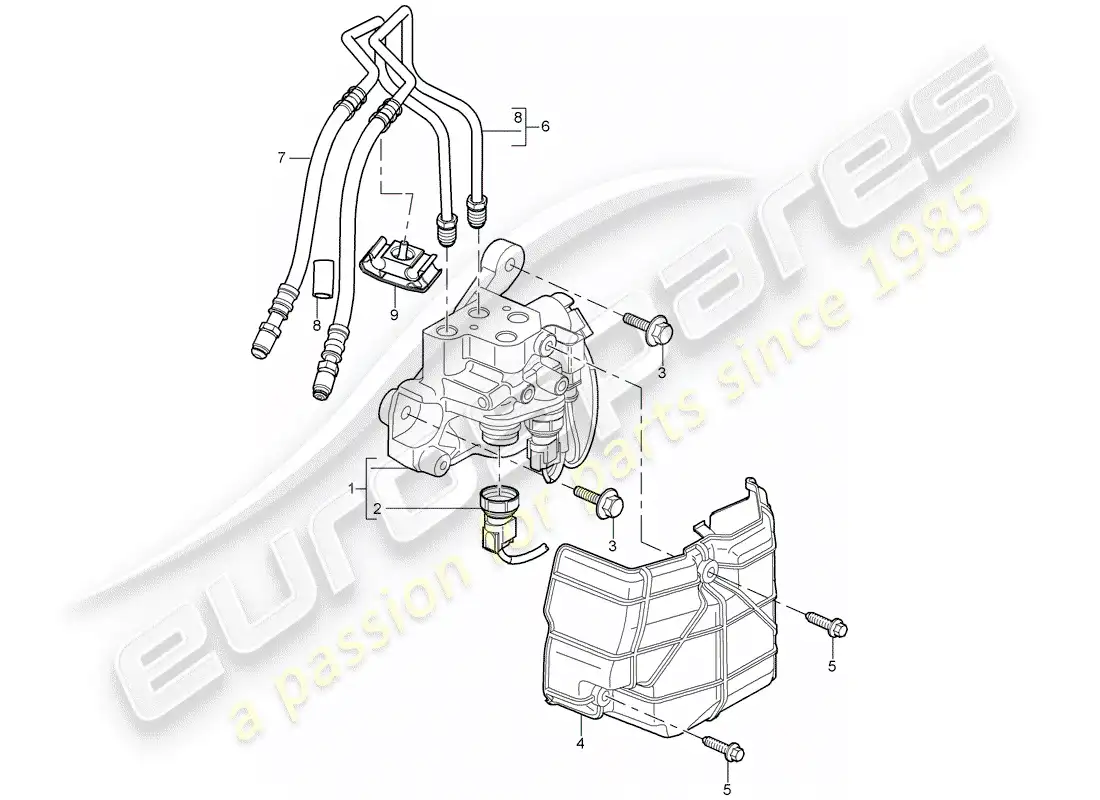 porsche 2008 (cayenne e1 9pa) stabilizer parts diagram