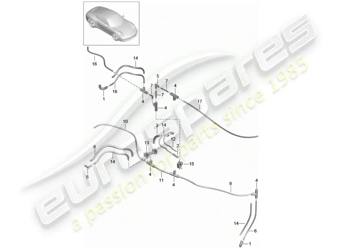 porsche 2012 (991-1) vacuum system parts diagram