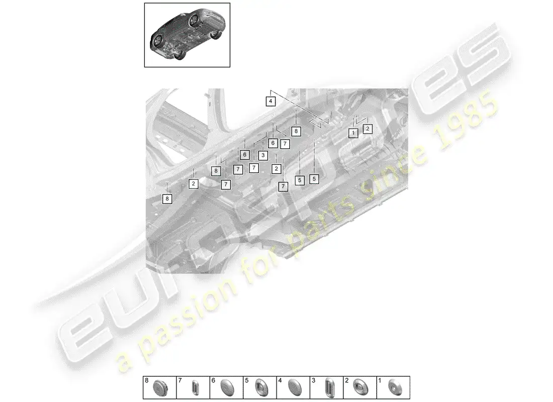 porsche 2018 (cayenne e3 9ya/9yb) plug parts diagram