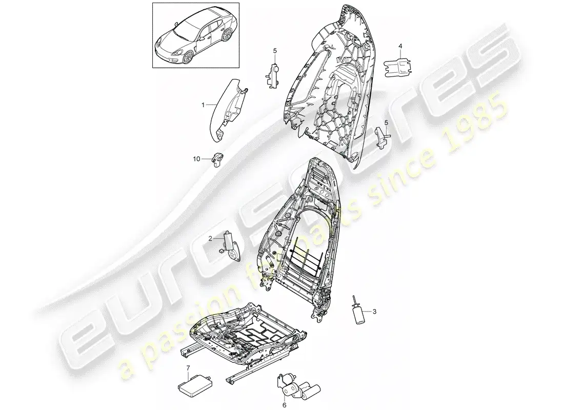 porsche 2012 (panamera 970) electrical parts parts diagram
