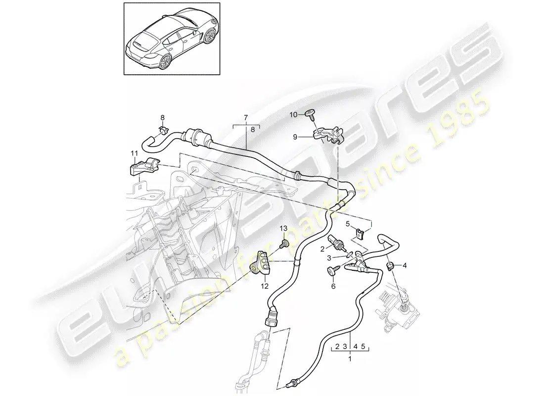 porsche 2012 (panamera 970) fuel system parts diagram