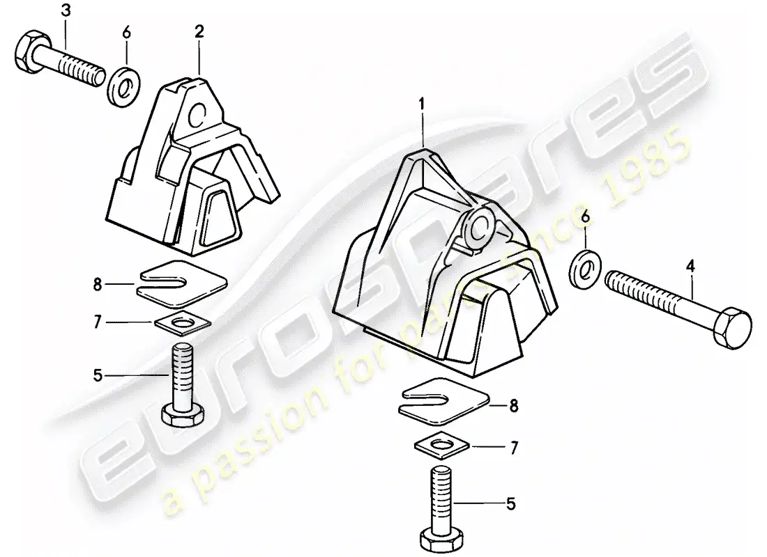 porsche 1981 (928) transmission suspension - automatic transmission parts diagram