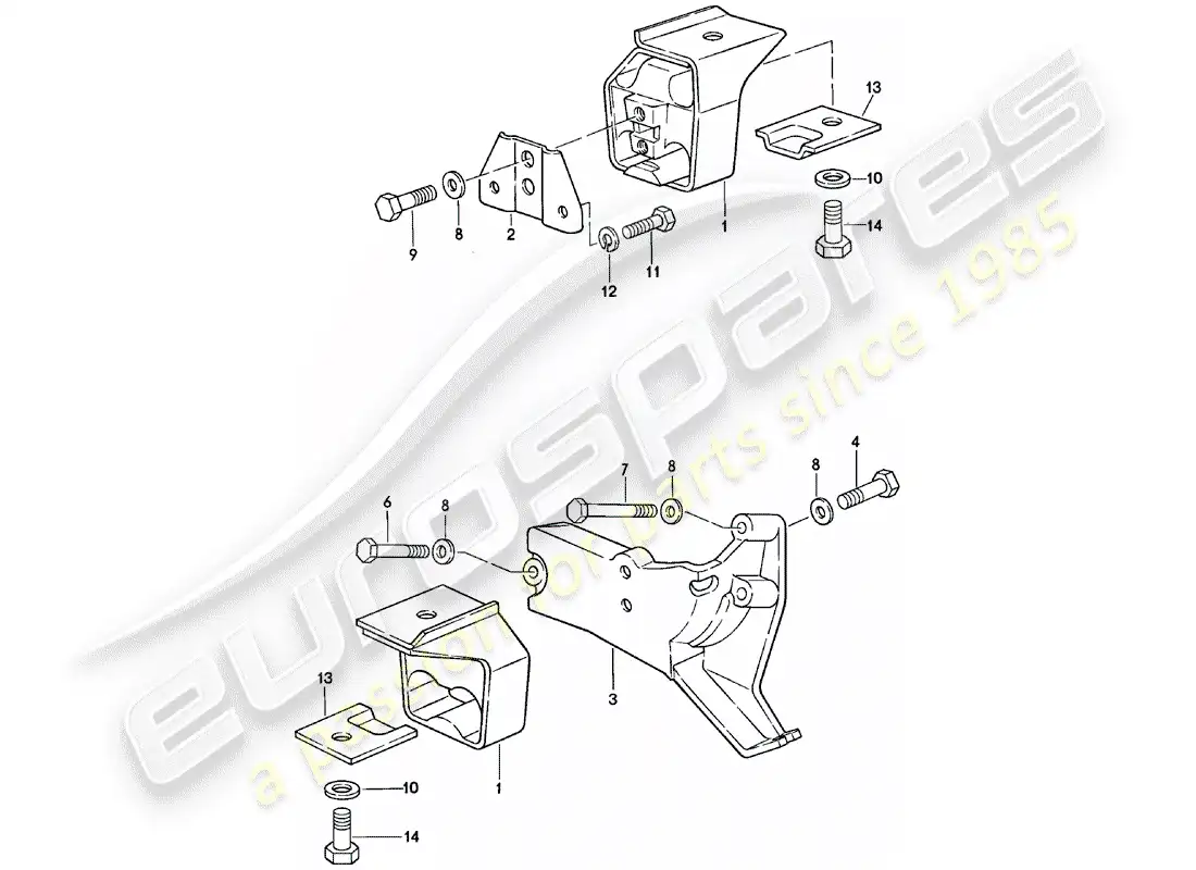 porsche 1983 (924) transmission suspension - automatic transmission parts diagram
