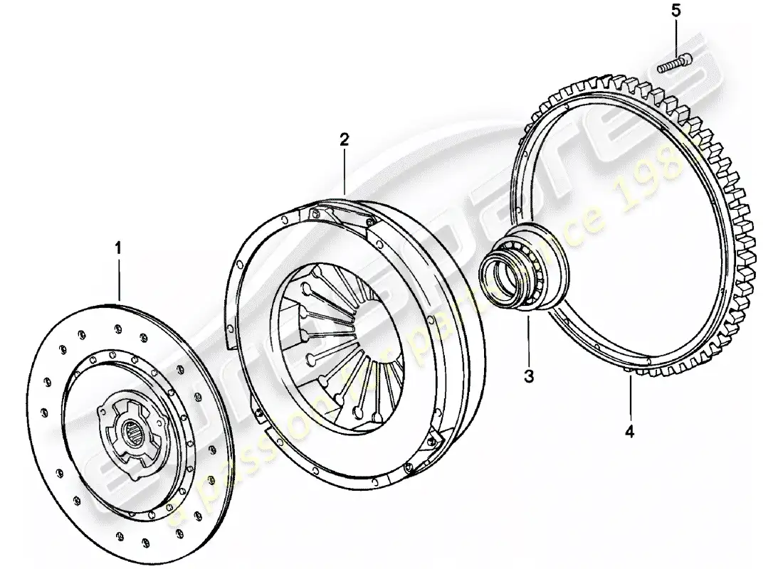 porsche 1980 (924) clutch parts diagram