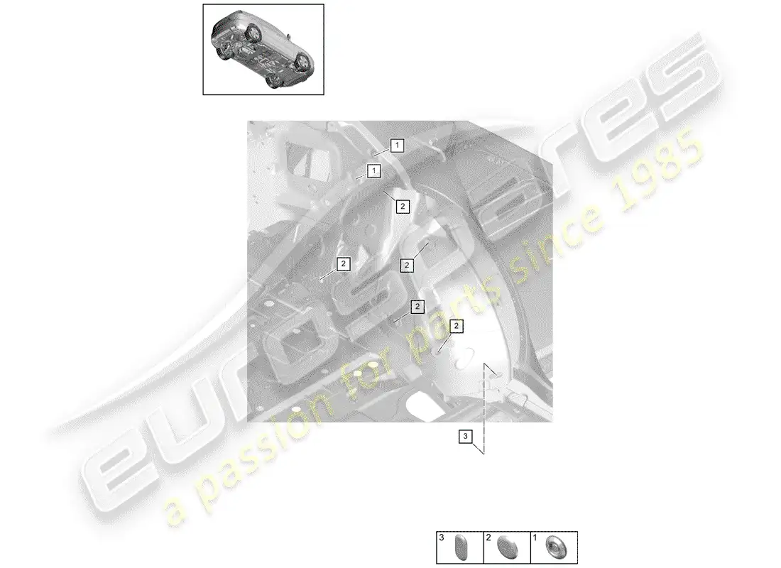 porsche 2019 (cayenne e3 9ya/9yb) plug parts diagram