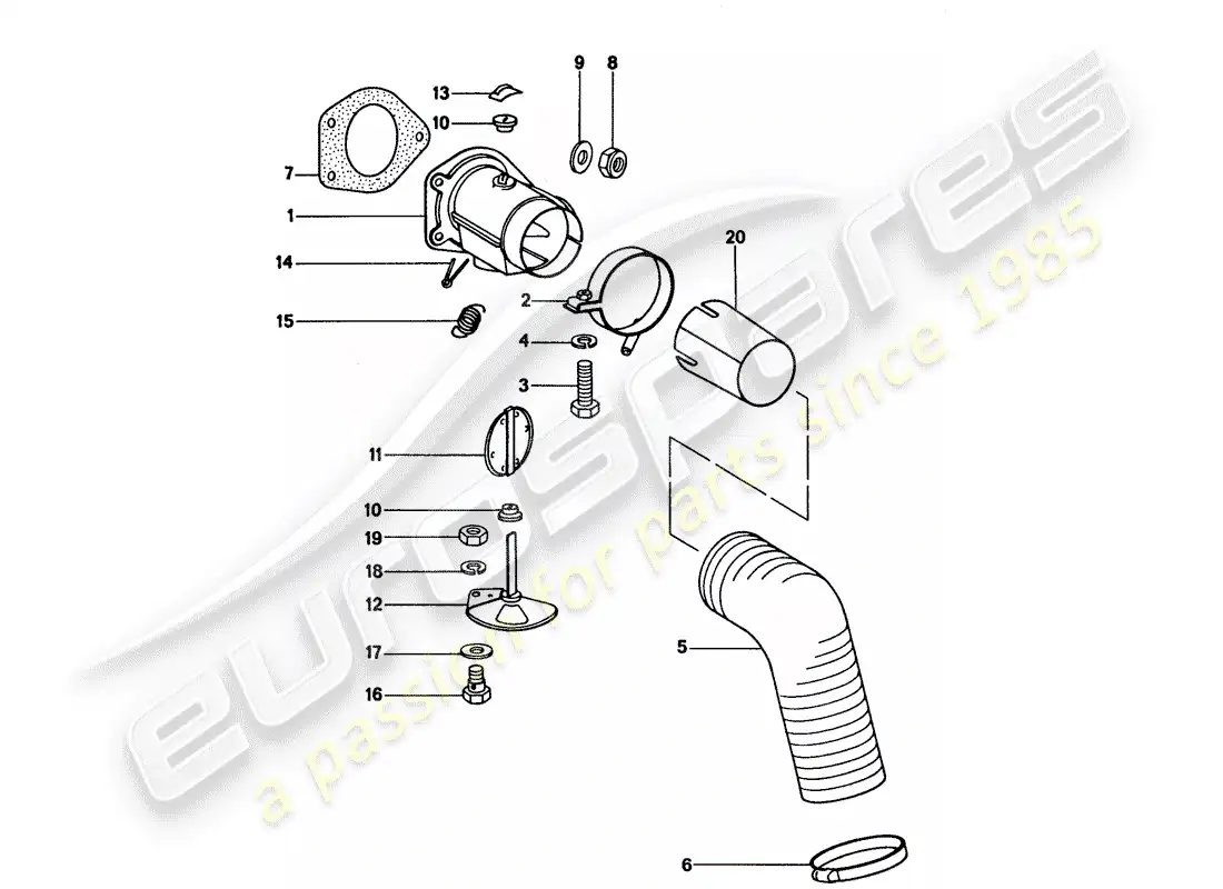 porsche 1977 (911) heating air supply parts diagram