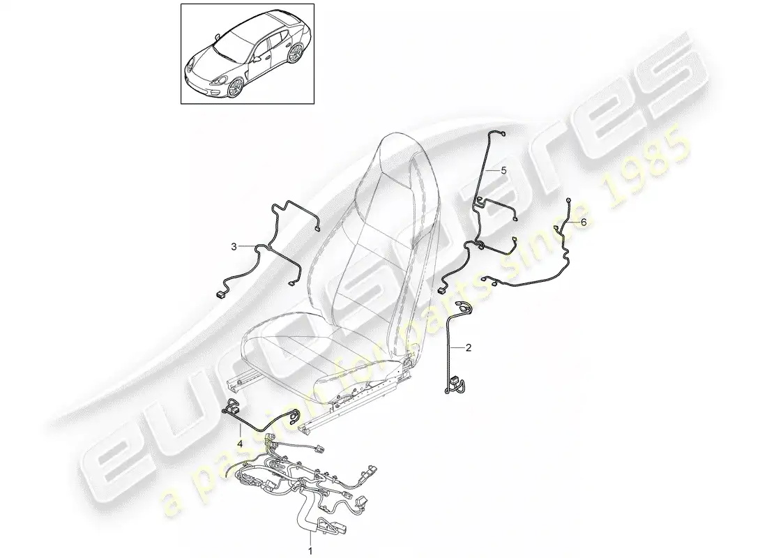 porsche 2012 (panamera 970) wiring harnesses parts diagram