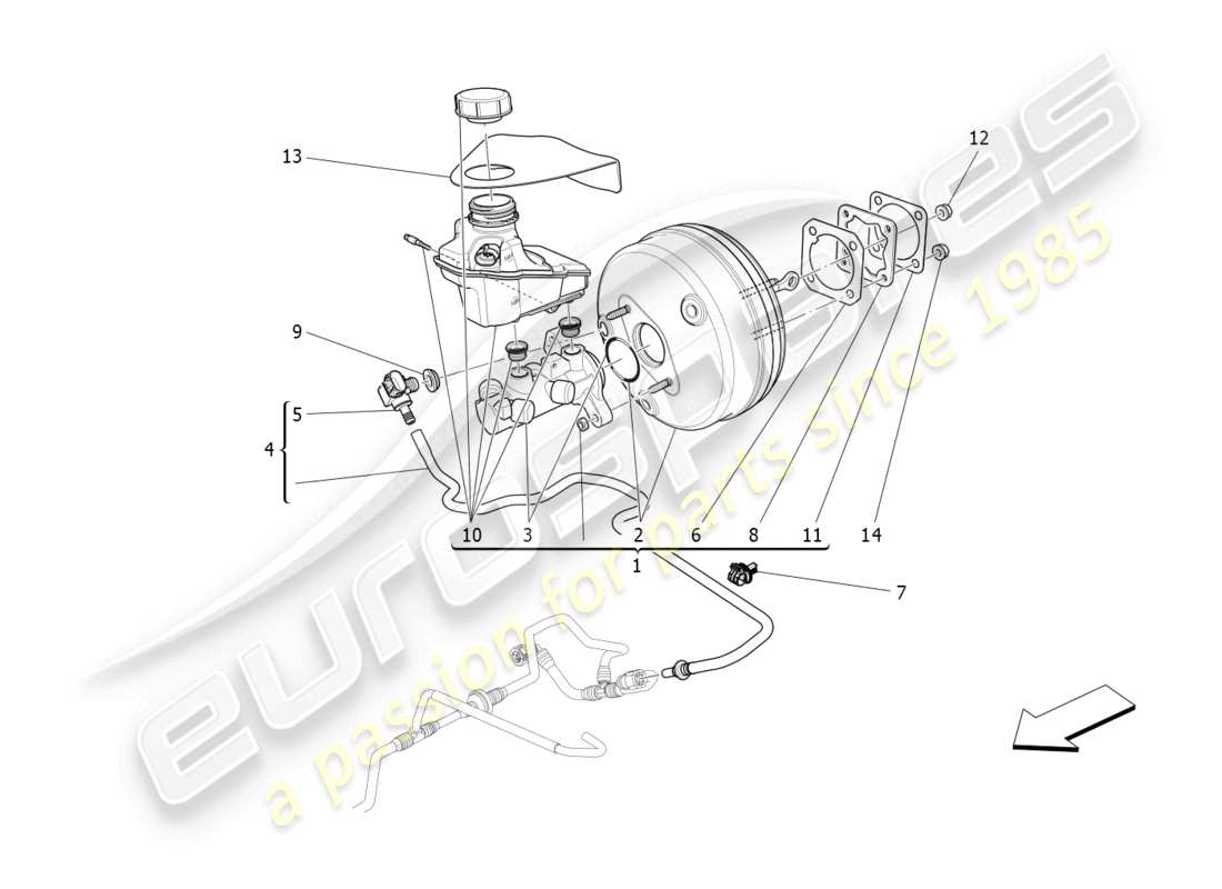a part diagram from the maserati ghibli (2014) parts catalogue
