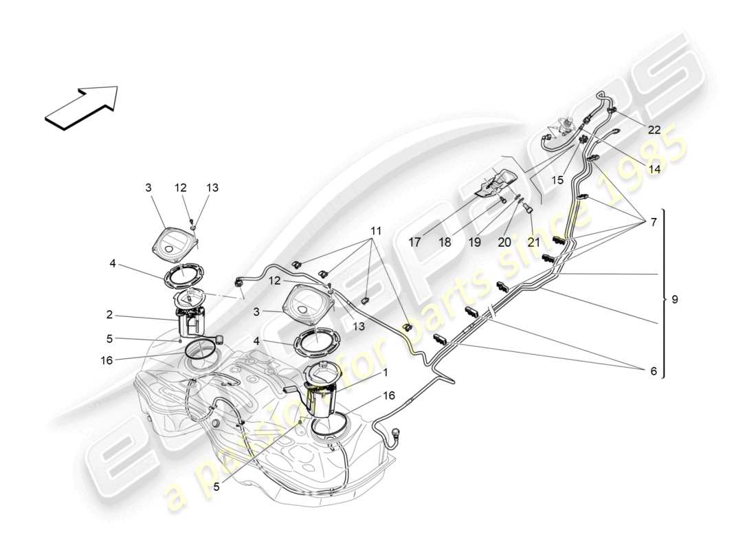 a part diagram from the Maserati Ghibli (2014) parts catalogue