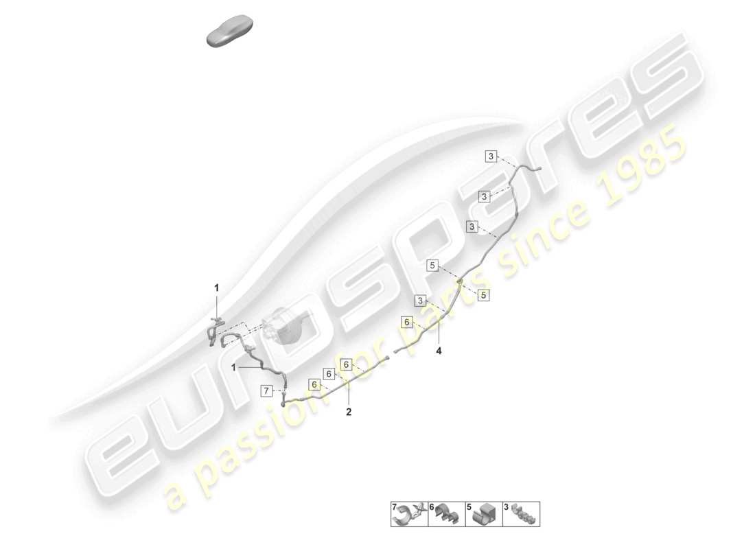 porsche 2024 (992-2 gt3/rs/st) vacuum line part diagram