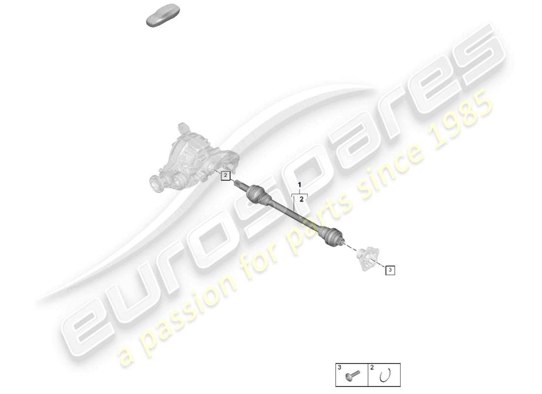 porsche 2026 (cayenne e3 pa) drive shaft rear axle part diagram