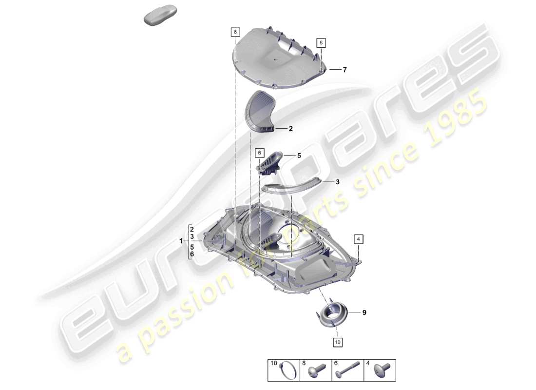 porsche 2021 (718 boxster spyder) air filter part diagram