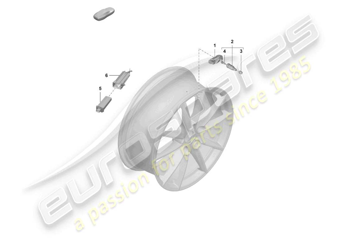 porsche 2025 (992-2 gt3/rs/st) tyre pressure control system part diagram