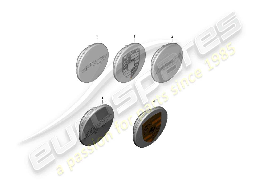 porsche 2026 (992-2 gt3/rs/st) hub cap part diagram