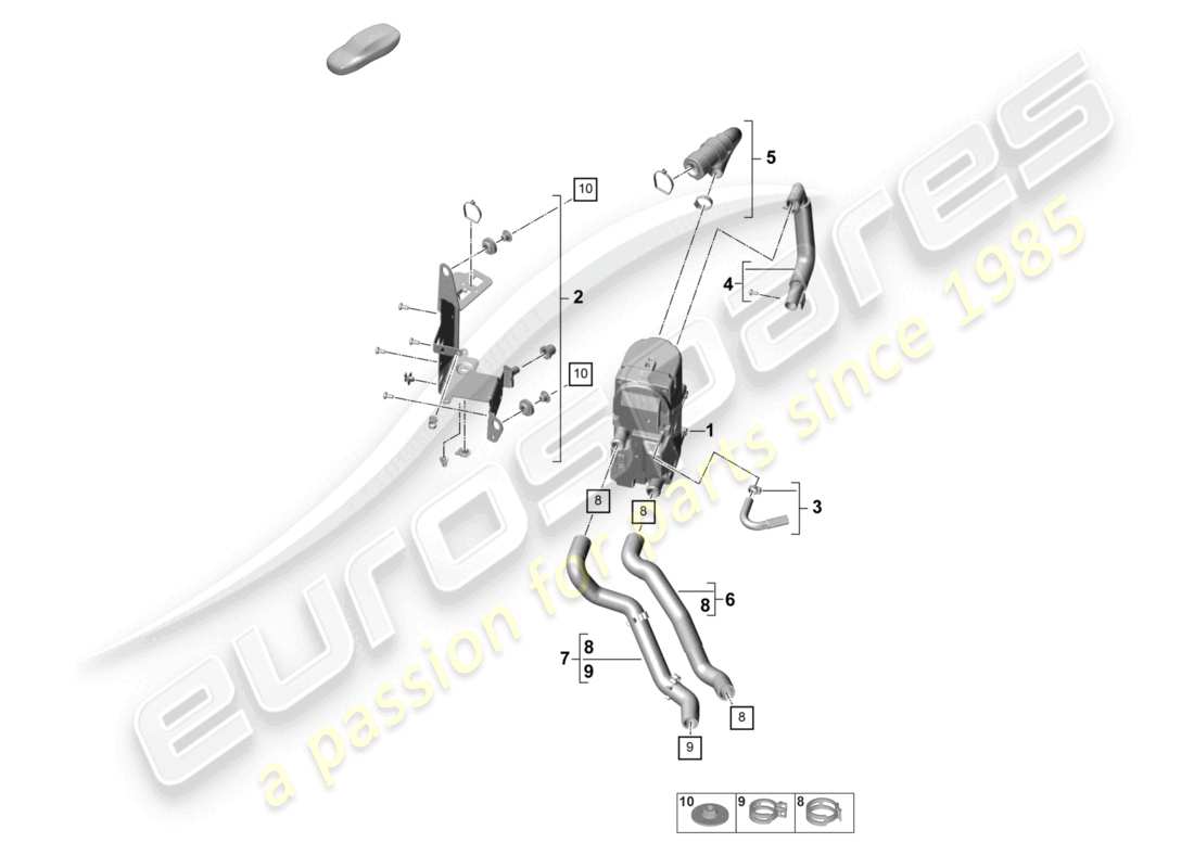 porsche 2023 (panamera 971-2) auxiliary heater and accessories part diagram