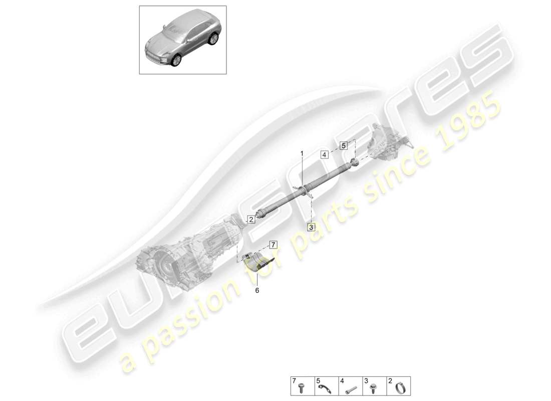 a part diagram from the porsche 2022 (macan) parts catalogue