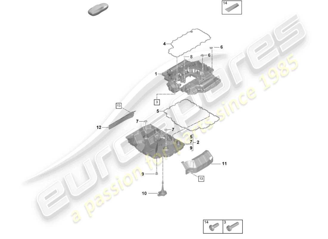a part diagram from the porsche 992 parts catalogue