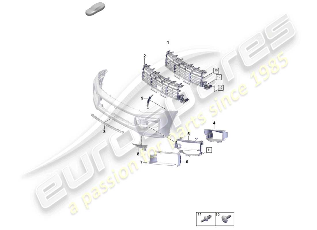 a part diagram from the porsche cayenne parts catalogue