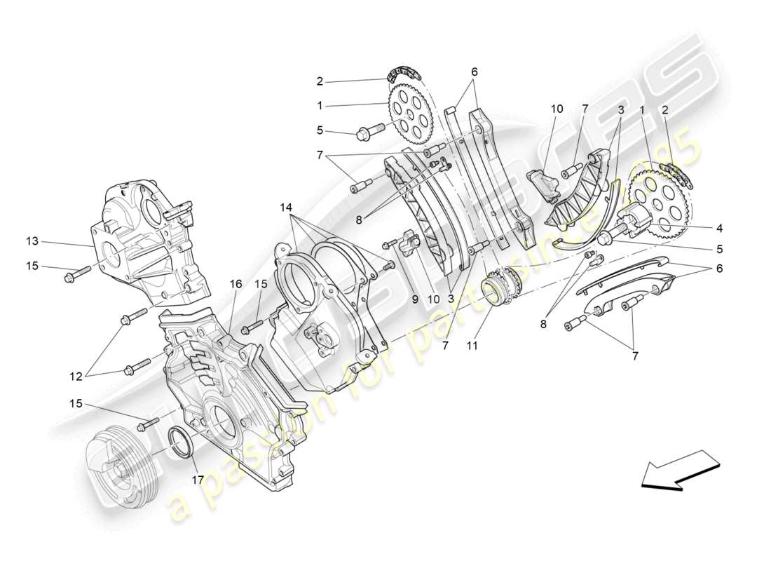 a part diagram from the maserati ghibli (2017) parts catalogue