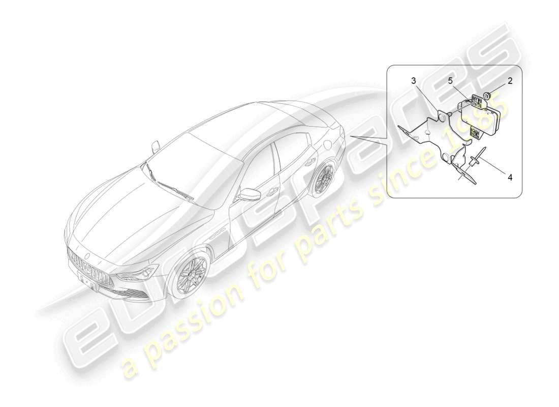 maserati ghibli (2018) tyre pressure monitoring system part diagram