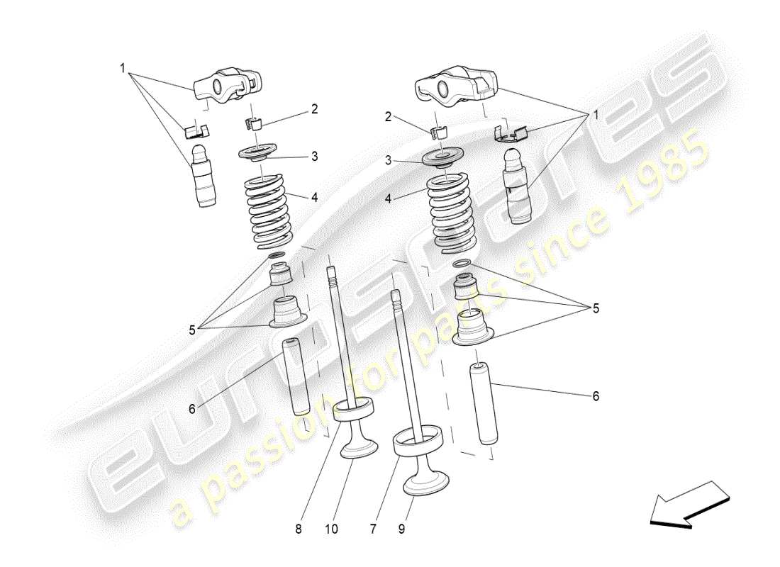 maserati ghibli (2019) valves part diagram