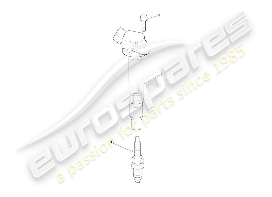aston martin cygnet (2012) ignition coil & spark plug part diagram