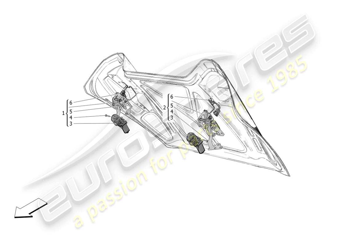 a part diagram from the maserati mc20 parts catalogue