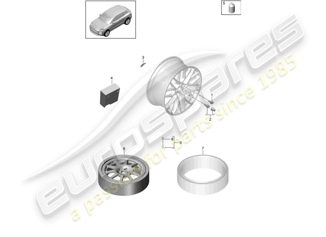 porsche 2021 (macan) individual parts parts diagram