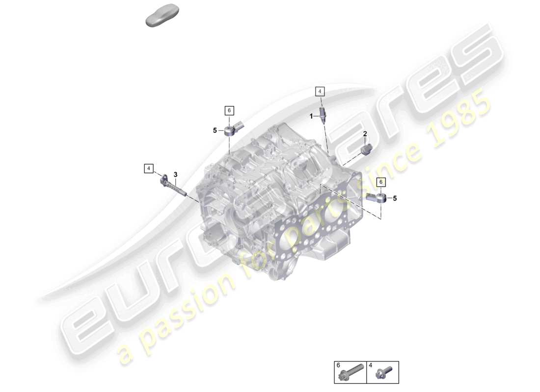 porsche 2026 (992-2) crankcase housing sensors parts diagram