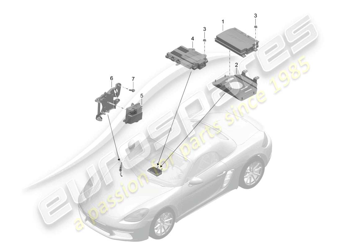 porsche 2024 (718 boxster) amplifiers part diagram