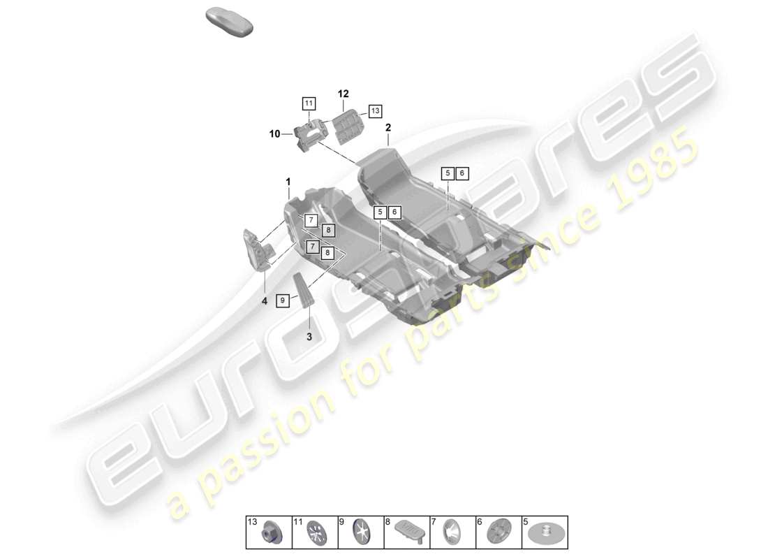 part diagram containing part number pad861411
