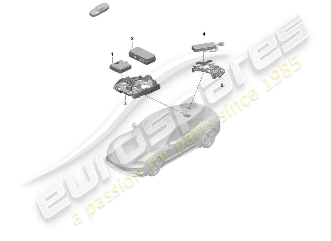 a part diagram from the porsche taycan parts catalogue