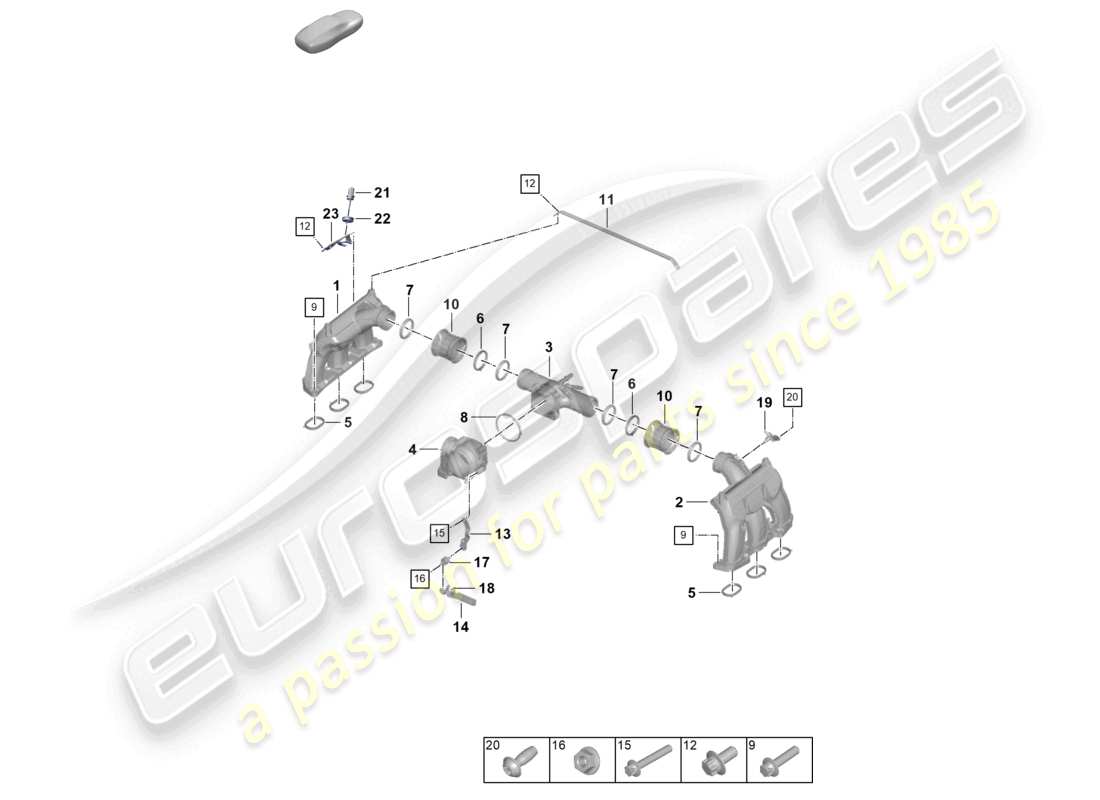 VIEW PARTS DIAGRAMS FROM THE PORSCHE 992 PARTS CATALOGUE a part diagram from the porsche 992 parts catalogue
