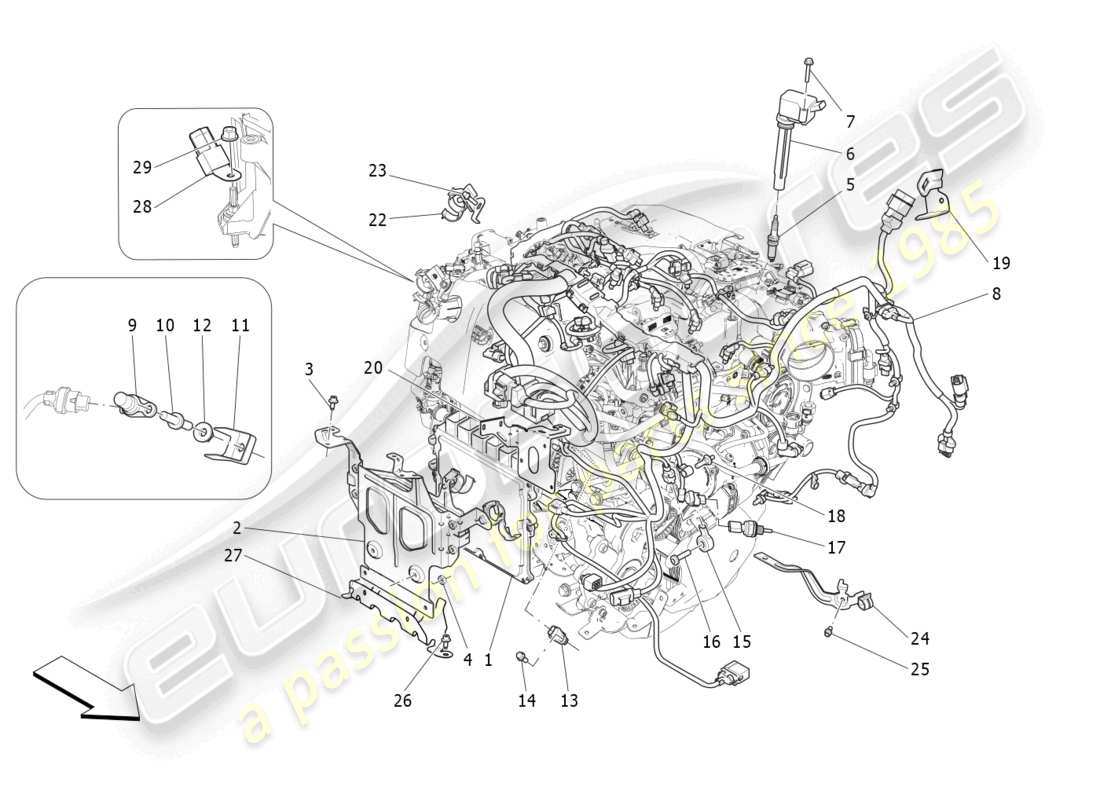 a part diagram from the maserati levante gt (2022) parts catalogue