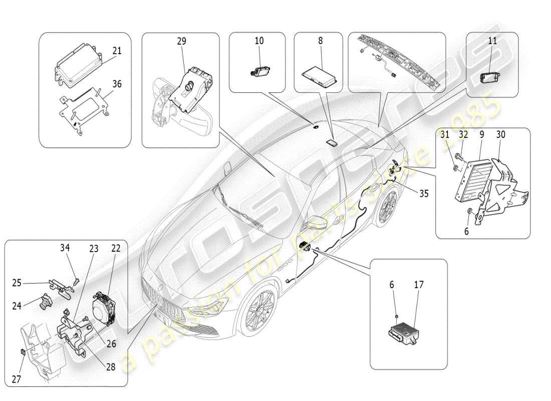 maserati ghibli (2019) it system part diagram