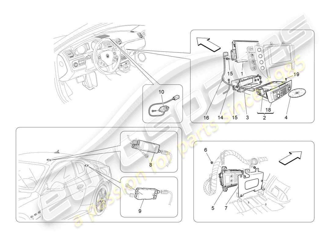 maserati granturismo mc stradale (2011) it system part diagram