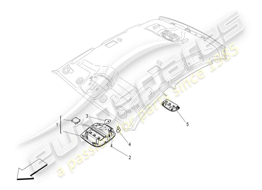 maserati ghibli (2019) internal vehicle devices part diagram