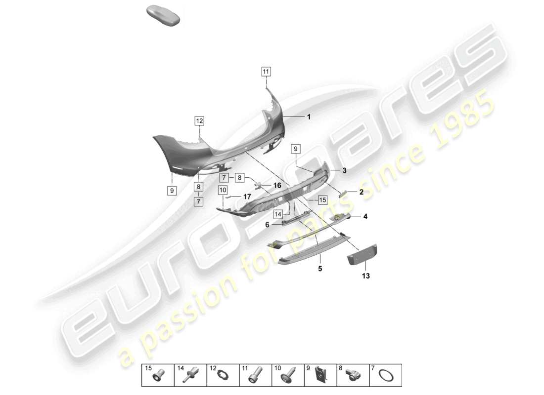 VIEW PARTS DIAGRAMS FROM THE PORSCHE TAYCAN PARTS CATALOGUE a part diagram from the porsche taycan parts catalogue