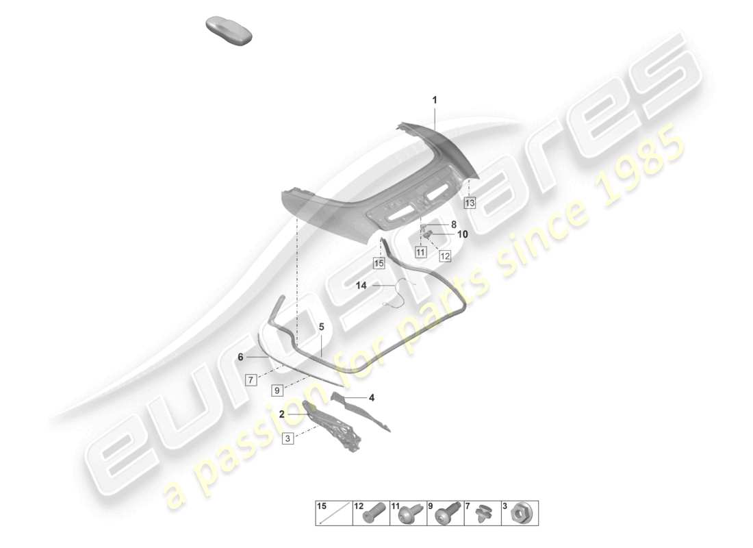 VIEW PARTS DIAGRAMS FROM THE PORSCHE 992 PARTS CATALOGUE a part diagram from the porsche 992 parts catalogue