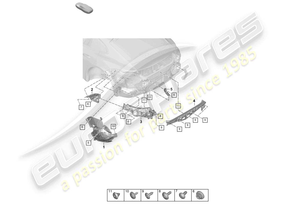 part diagram containing part number paf009357