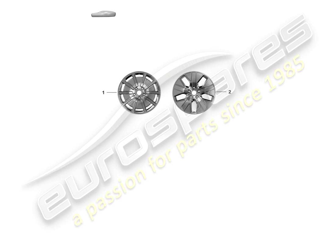 a part diagram from the porsche 2020 (taycan 9j1-1) parts catalogue