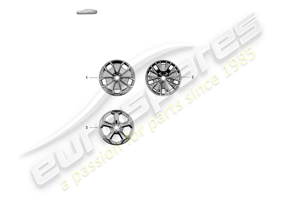 a part diagram from the porsche taycan parts catalogue