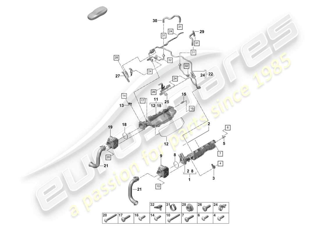 a part diagram from the porsche panamera parts catalogue