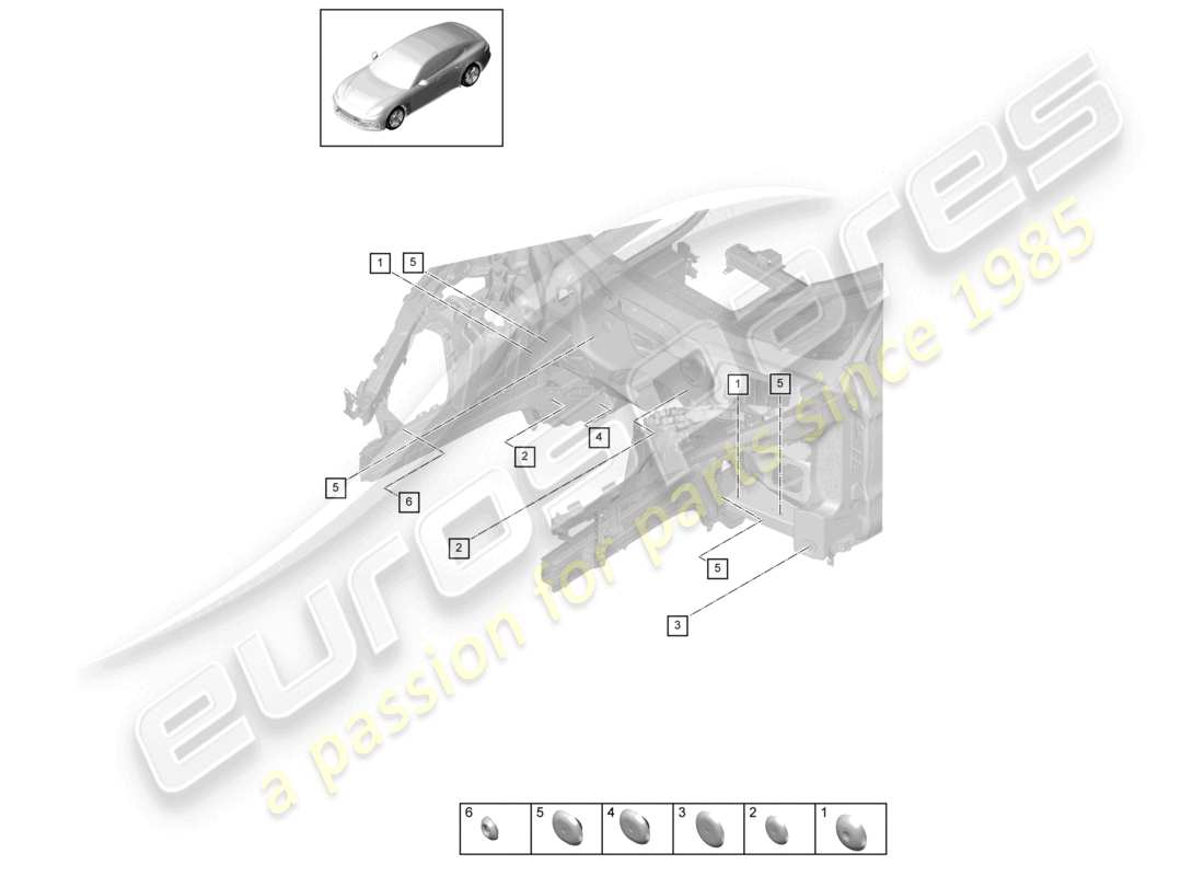 VIEW PARTS DIAGRAMS FROM THE PORSCHE PANAMERA PARTS CATALOGUE a part diagram from the porsche panamera parts catalogue
