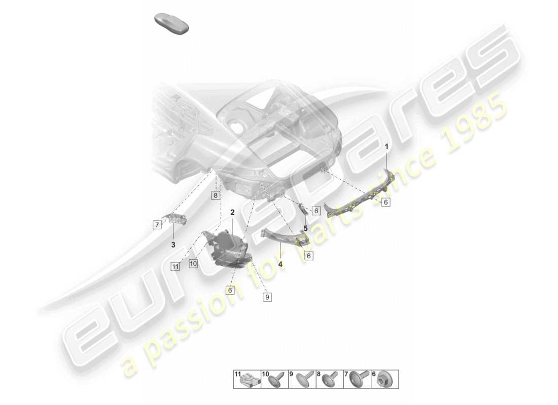 a part diagram from the porsche panamera parts catalogue